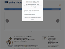 Tablet Screenshot of medical-relations.de